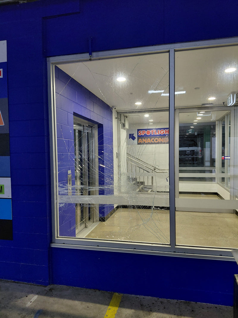 A Vandalised Shopfront in Geelong, Back to Trading the Same Day