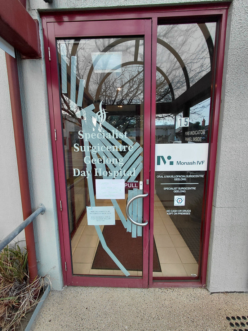 Replacing the Front Door of a Working Medical Clinic in Central Geelong