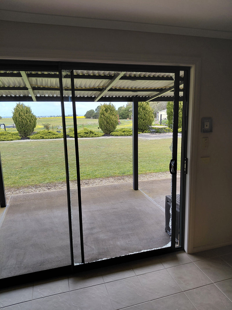 A Sliding Door in Anakie That Shattered on Its Own