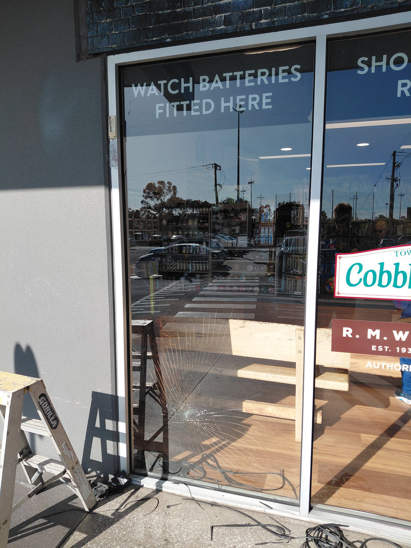 A Shopping Trolley Into a Kiosk Front at Waurn Ponds
