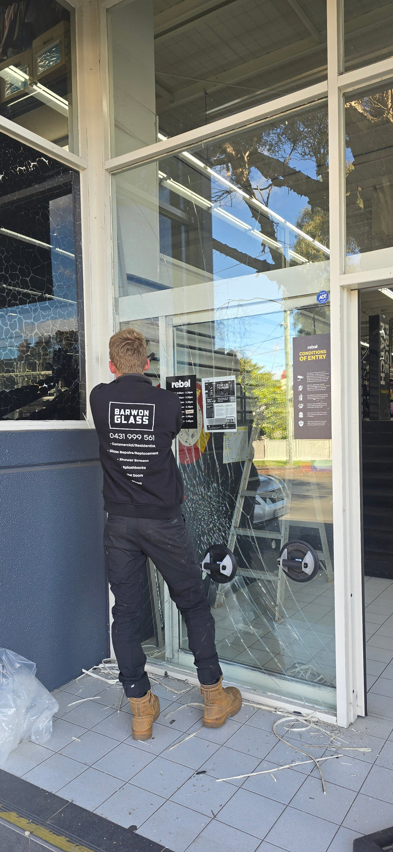 A Customer Fell Into the Shopfront at Rebel Sport Geelong