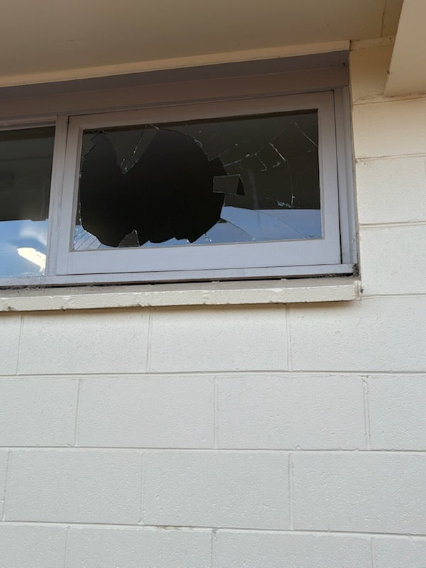 A Shattered Clubroom Window at South Barwon, Replaced in 90 Minutes