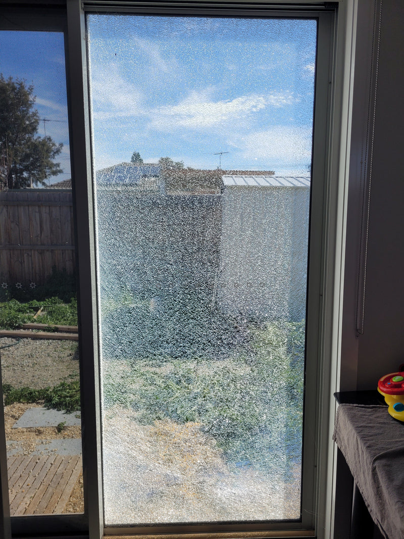 A Whipper Snipper Through the Outer Pane of a Corio Slider