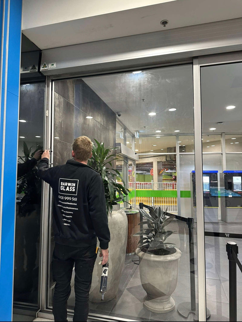 Replacing a Shopping Centre Panel Between 9pm and Midnight at Westfield Geelong